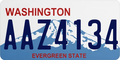 WA license plate AAZ4134