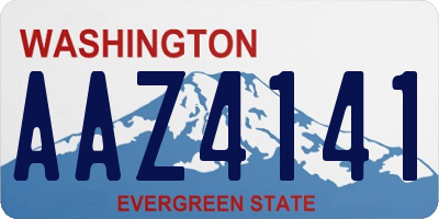 WA license plate AAZ4141