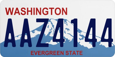 WA license plate AAZ4144