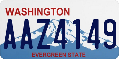 WA license plate AAZ4149