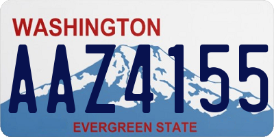WA license plate AAZ4155