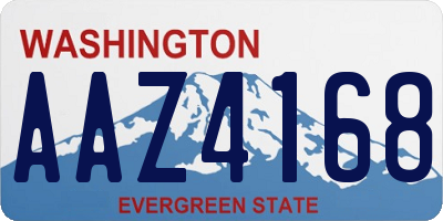 WA license plate AAZ4168