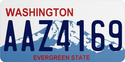 WA license plate AAZ4169