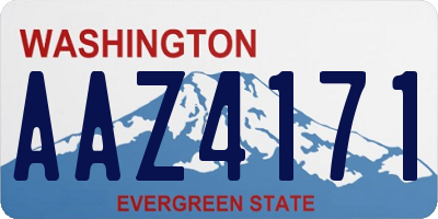 WA license plate AAZ4171