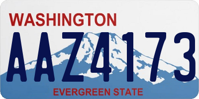 WA license plate AAZ4173