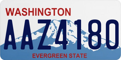 WA license plate AAZ4180