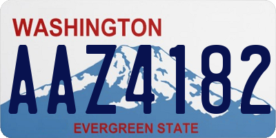 WA license plate AAZ4182