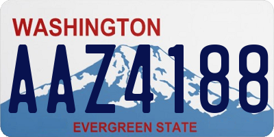 WA license plate AAZ4188