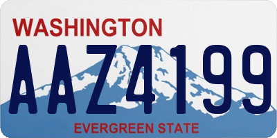 WA license plate AAZ4199