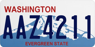 WA license plate AAZ4211