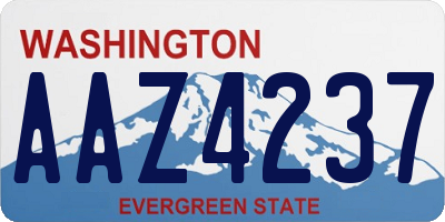 WA license plate AAZ4237