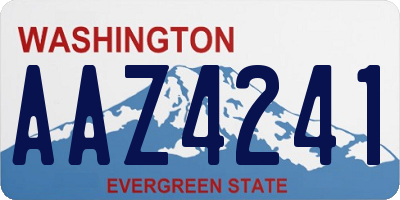 WA license plate AAZ4241