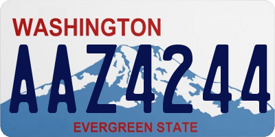 WA license plate AAZ4244