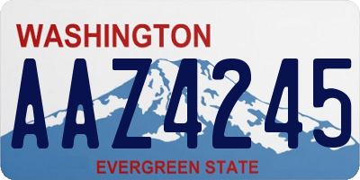 WA license plate AAZ4245