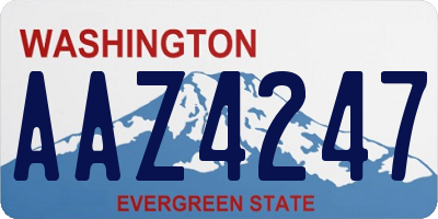 WA license plate AAZ4247