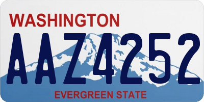 WA license plate AAZ4252