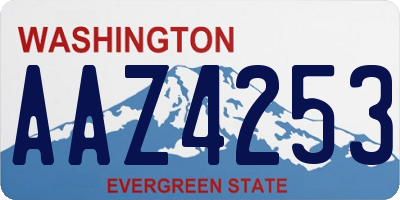 WA license plate AAZ4253