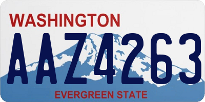 WA license plate AAZ4263