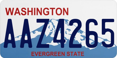 WA license plate AAZ4265