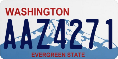 WA license plate AAZ4271