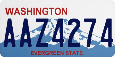 WA license plate AAZ4274