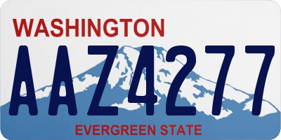 WA license plate AAZ4277
