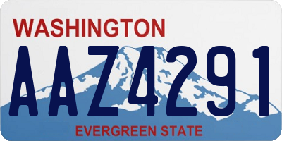 WA license plate AAZ4291