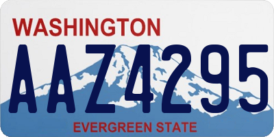 WA license plate AAZ4295