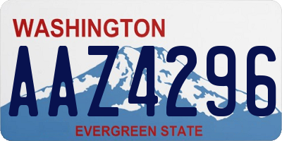WA license plate AAZ4296