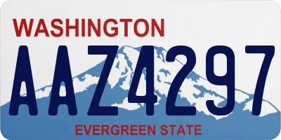 WA license plate AAZ4297