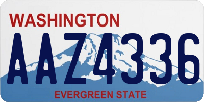 WA license plate AAZ4336