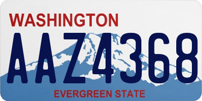 WA license plate AAZ4368
