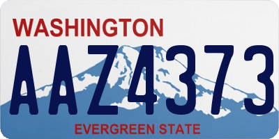 WA license plate AAZ4373