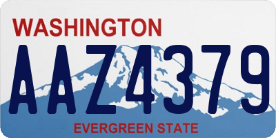 WA license plate AAZ4379