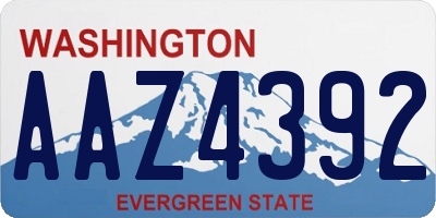 WA license plate AAZ4392