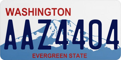WA license plate AAZ4404