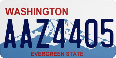 WA license plate AAZ4405