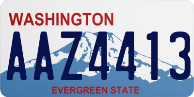WA license plate AAZ4413