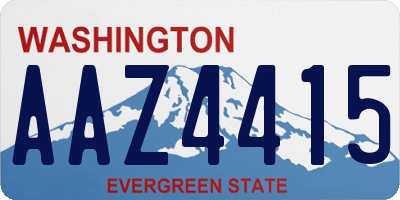 WA license plate AAZ4415