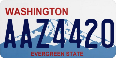 WA license plate AAZ4420