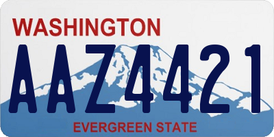 WA license plate AAZ4421