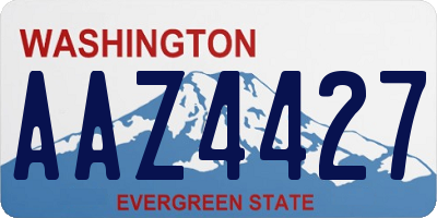 WA license plate AAZ4427