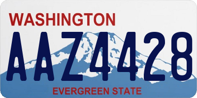 WA license plate AAZ4428