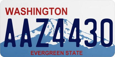 WA license plate AAZ4430