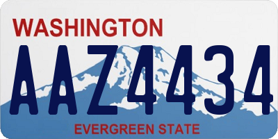 WA license plate AAZ4434