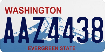 WA license plate AAZ4438