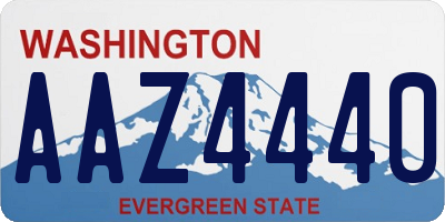 WA license plate AAZ4440