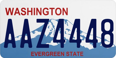 WA license plate AAZ4448