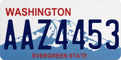 WA license plate AAZ4453