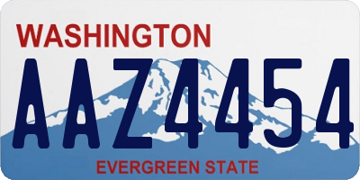 WA license plate AAZ4454
